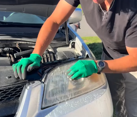 Headlight sanding process